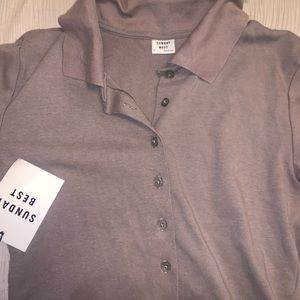 Aritzia Sunday’s Best Women Audio Top in Turner Taupe